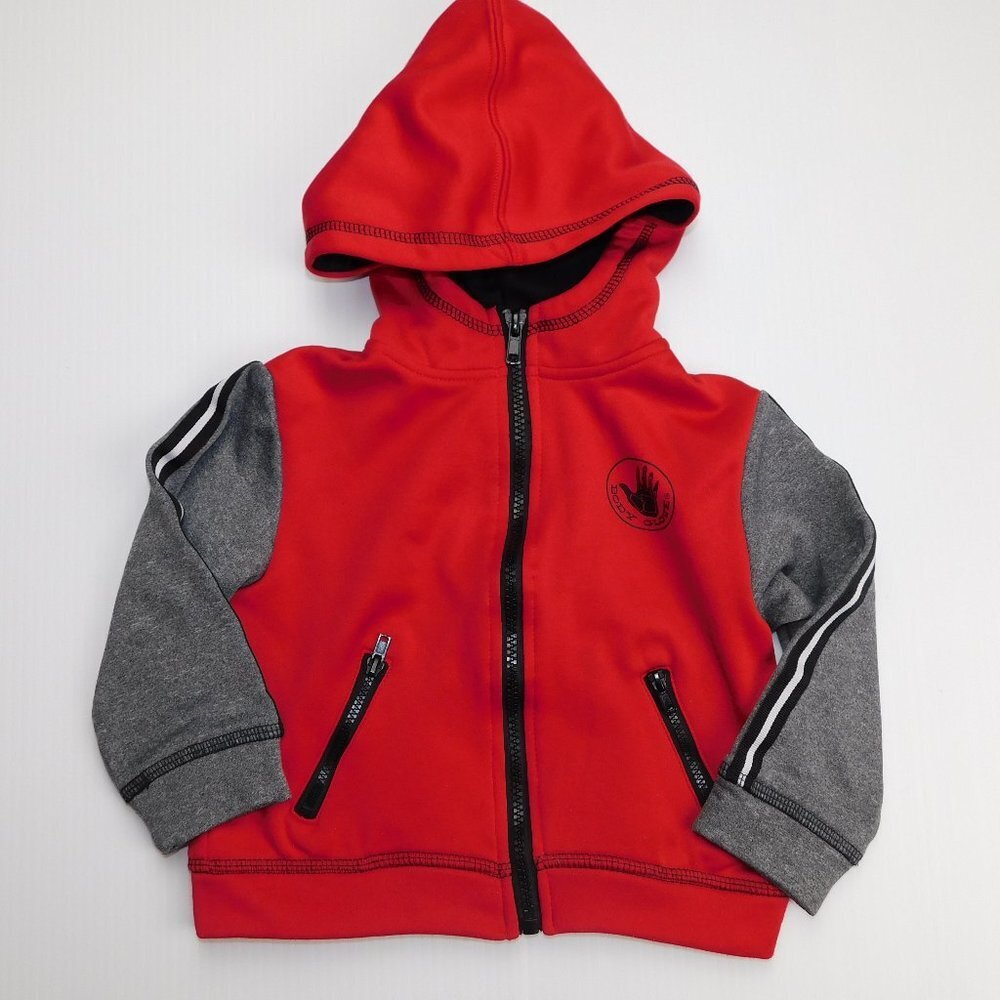Body Glove Red Gray Full Zip Hoodie Baby Boys 24 Months 24M